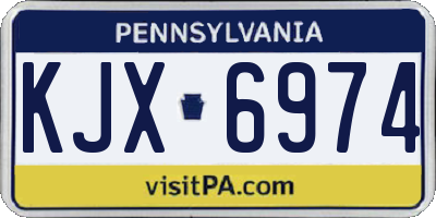 PA license plate KJX6974