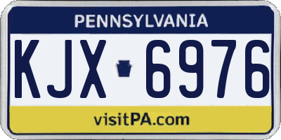 PA license plate KJX6976