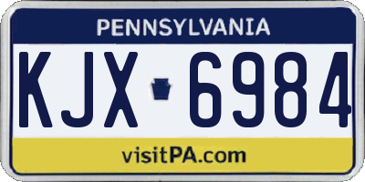 PA license plate KJX6984