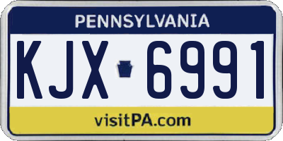 PA license plate KJX6991