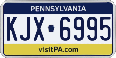PA license plate KJX6995