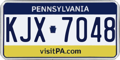 PA license plate KJX7048