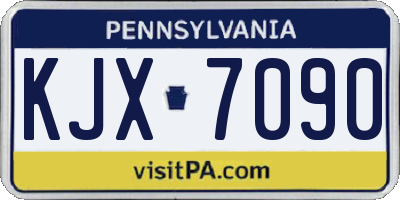 PA license plate KJX7090