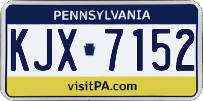 PA license plate KJX7152