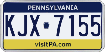 PA license plate KJX7155
