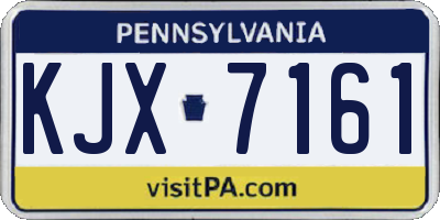 PA license plate KJX7161