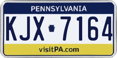 PA license plate KJX7164
