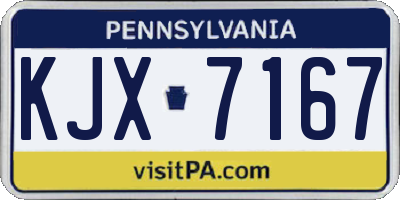 PA license plate KJX7167