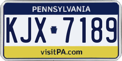 PA license plate KJX7189
