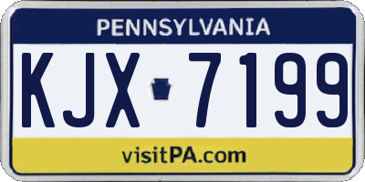 PA license plate KJX7199