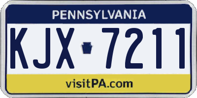 PA license plate KJX7211