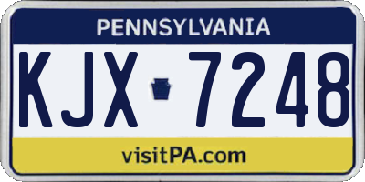 PA license plate KJX7248