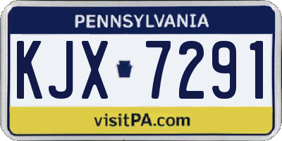 PA license plate KJX7291