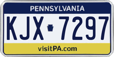 PA license plate KJX7297