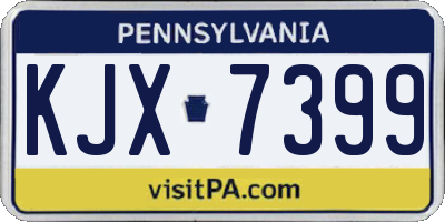 PA license plate KJX7399