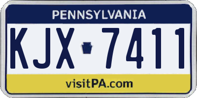 PA license plate KJX7411