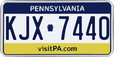 PA license plate KJX7440