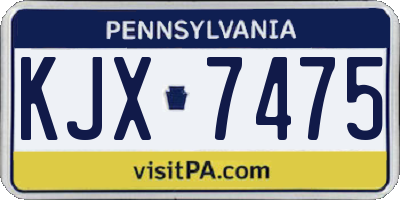 PA license plate KJX7475