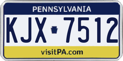PA license plate KJX7512