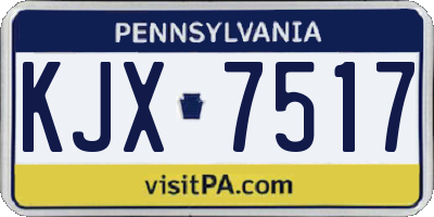PA license plate KJX7517