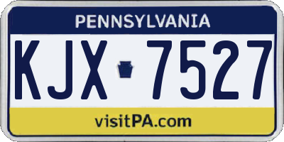 PA license plate KJX7527