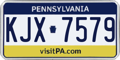 PA license plate KJX7579