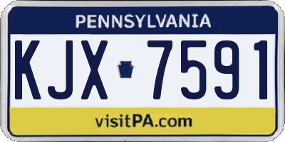 PA license plate KJX7591