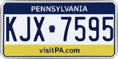 PA license plate KJX7595