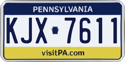 PA license plate KJX7611