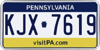 PA license plate KJX7619