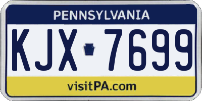 PA license plate KJX7699