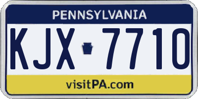 PA license plate KJX7710