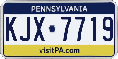 PA license plate KJX7719