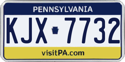 PA license plate KJX7732