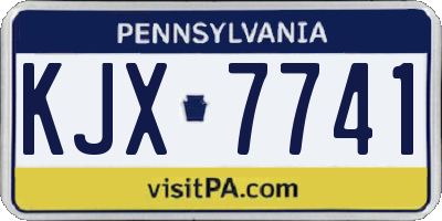 PA license plate KJX7741