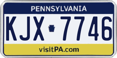 PA license plate KJX7746
