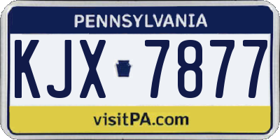 PA license plate KJX7877