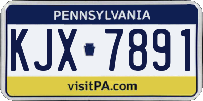 PA license plate KJX7891