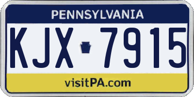 PA license plate KJX7915