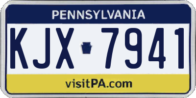 PA license plate KJX7941