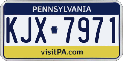 PA license plate KJX7971