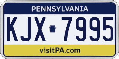 PA license plate KJX7995