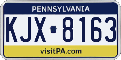 PA license plate KJX8163