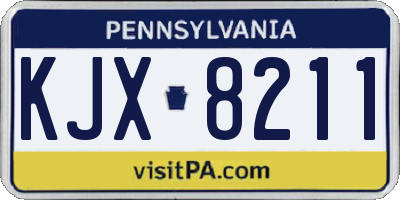 PA license plate KJX8211