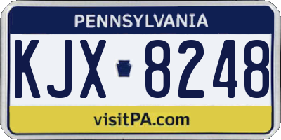 PA license plate KJX8248