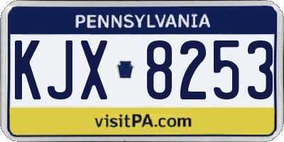 PA license plate KJX8253
