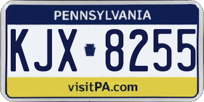 PA license plate KJX8255