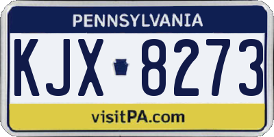 PA license plate KJX8273