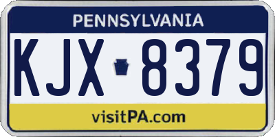 PA license plate KJX8379