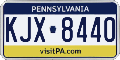 PA license plate KJX8440
